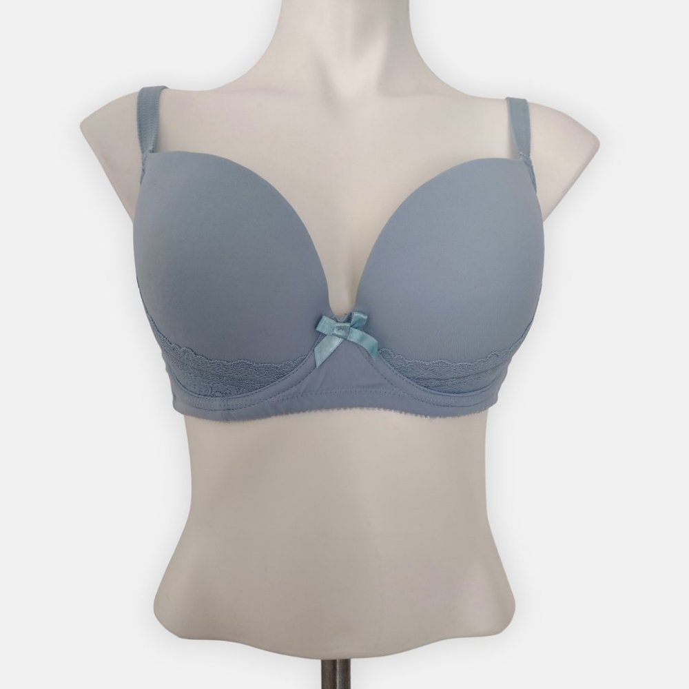 Adore Me Blue Lined Underwire Contour Full Coverage Bra 38D NWOT